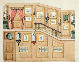 Escadaria na rue Fortunee, casa comprada por Balzac em 1847, 1851